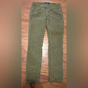 Lucky Brand Corduroy Pants Lolita Skinny size 4 / 27 olive green